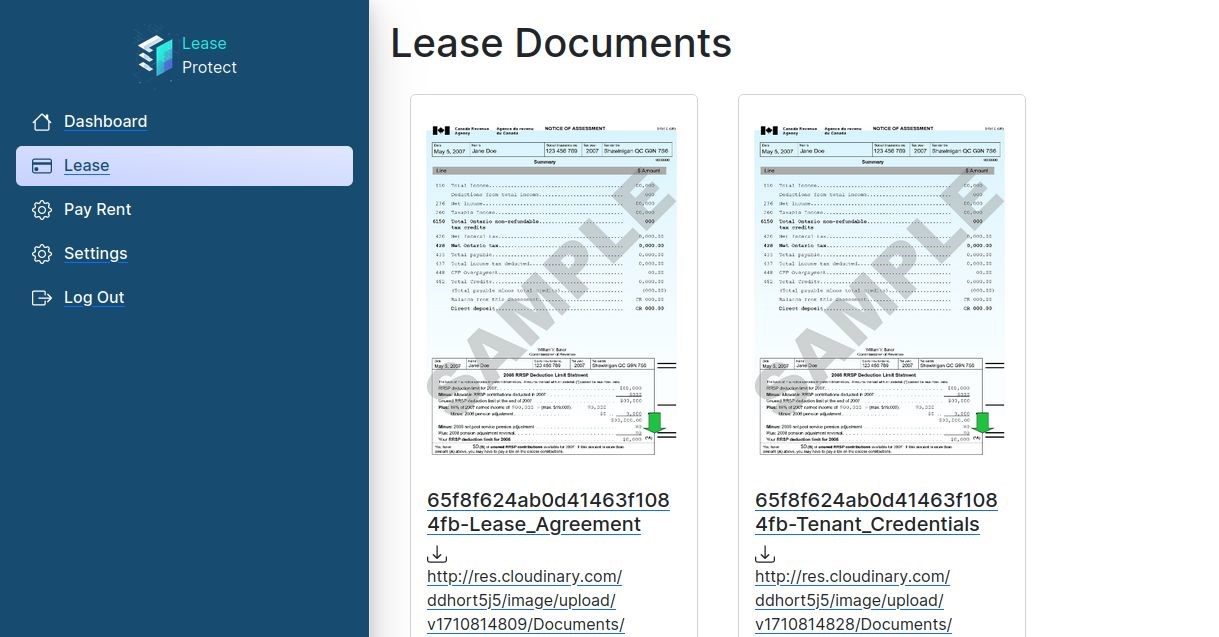 Screenshot of the project.
