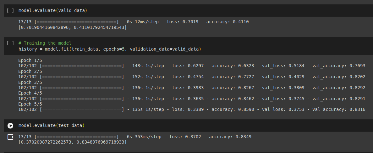 Screenshot of the project.