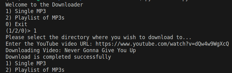 Screenshot of the project.