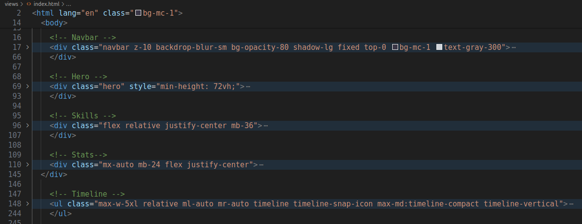 Screenshot of the project.